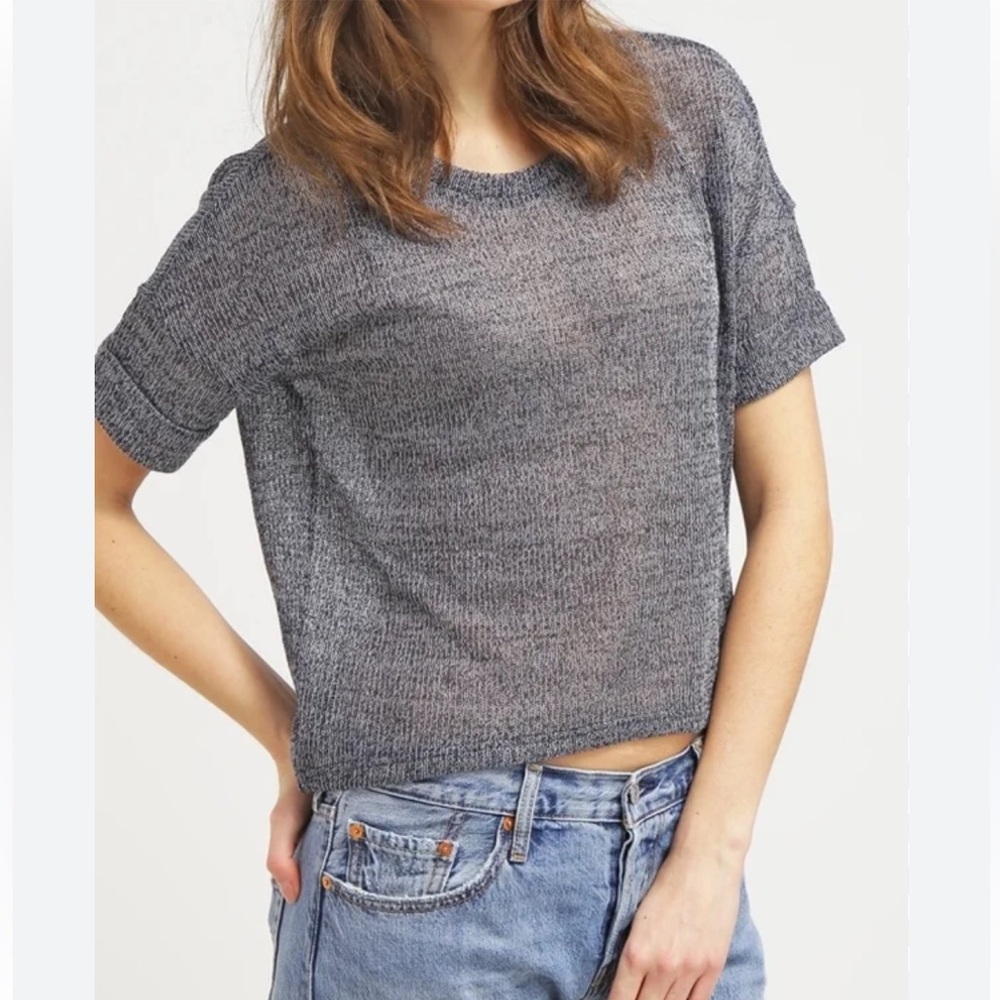 Vero Moda VMShala Short Sleeve Blouse Knit Top Green